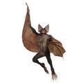 3d-illustration of an isolated creepy fantasy werebat