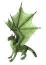 3D Rendering Fantasy Dragon on White Royalty Free Stock Photo