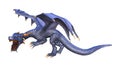 3D Rendering Fantasy Dragon on White Royalty Free Stock Photo