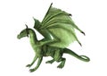 3D Rendering Fantasy Dragon on White Royalty Free Stock Photo