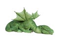 3D Rendering Fantasy Hatchling Dragon on White