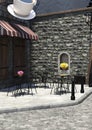3D Rendering Fantasy Medieval Street