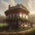 3d rendering of fantasy strawberry cottage village. Royalty Free Stock Photo