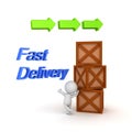 3D Rendering of Fast Delivery Concept