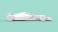3D rendering of a fast modern aerodynamic efficient innovative race automobile car. Render in blank empty space model