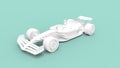 3D rendering of a fast modern aerodynamic efficient innovative race automobile car. Render in blank empty space model