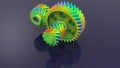 3D rendering - FEA cogs assembly Royalty Free Stock Photo