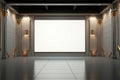 3D rendering features a radiant blank wall in a grand showroom setting
