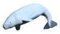 3D Rendering Beluga White Whale on White Royalty Free Stock Photo