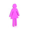 3D rendering of a female outline Royalty Free Stock Photo