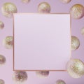 3D Rendering Festive Glitter Balls Background or Message Board for Snack, Beauty, Skincare or Toiletries Product Display