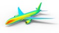 3D rendering - finite element analysis of an airplane