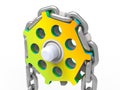 3D rendering - finite element analysis of a chain sprocket