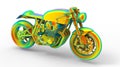 3D rendering - finite element analysis of a motorcycle