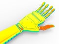 3D rendering - finite element analysis of a robotic hand