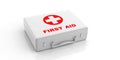 3d rendering first aid kit on white background