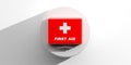 3d rendering first aid kit on white background