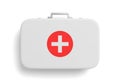 3d rendering of first aid medical box isolated on white background Royalty Free Stock Photo