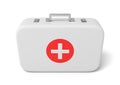3d rendering of first aid medical box isolated on white background Royalty Free Stock Photo