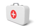 3d rendering of first aid medical box isolated on white background Royalty Free Stock Photo