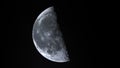 3d rendering of First Quarter Moon or Waxing Moon