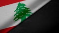 3d rendering of the flag of the Lebanon