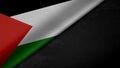 3d rendering of the flag of the State of Palestine on concrete cement