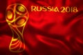 3D Rendering of Flag for World Football 2018 - World Soccer Tournament in Russia