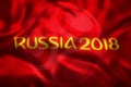 3D Rendering of Flag for World Football 2018 - World Soccer Tournament in Russia