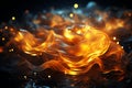 3d rendering of flames on a black background Royalty Free Stock Photo