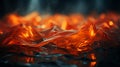 3d rendering of flames on a black background Royalty Free Stock Photo