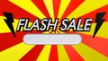 3d rendering of flash sale shopping poster, banner, flash icon, marketing and business concept