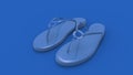3d rendering of flip flops sandals isolated in studio background Royalty Free Stock Photo