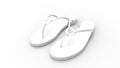 3d rendering of flip flops sandals isolated in studio background Royalty Free Stock Photo