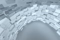 3d rendering, flow square paper, creative background Royalty Free Stock Photo
