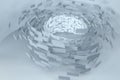 3d rendering, flow square paper, creative background Royalty Free Stock Photo