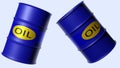 petroleum gasoline barrels on a white background.