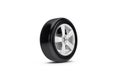 3D Rendering of Car Tire on White Royalty Free Stock Photo