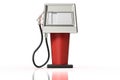 3d rendering front view of a red retro gasoline dispenser pumps Royalty Free Stock Photo