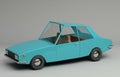 3d rendering of funny retro styled blue car