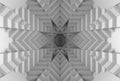 3d rendering. futuristic gray star tunnel gate wall background.