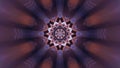 3D rendering of futuristic kaleidoscopic patterns background in purple colors