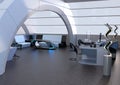 3D Rendering Futuristic Office