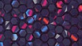 Colored abstract hexagons blank backdrop