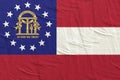 3d rendering of Georgia State flag Royalty Free Stock Photo
