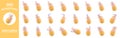 3d rendering gestures Collection,Cartoon Gesture Icon Mockup.Touchscreen gesture line icons.