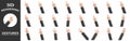 3d rendering gestures Collection,Cartoon Gesture Icon Mockup.Touchscreen gesture line icons.