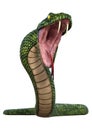 3D Rendering Giant Fantasy Snake on White Royalty Free Stock Photo