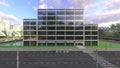 3D rendering of the glass wall buildings Royalty Free Stock Photo