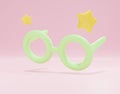 3d rendering glasses minimal cute icon